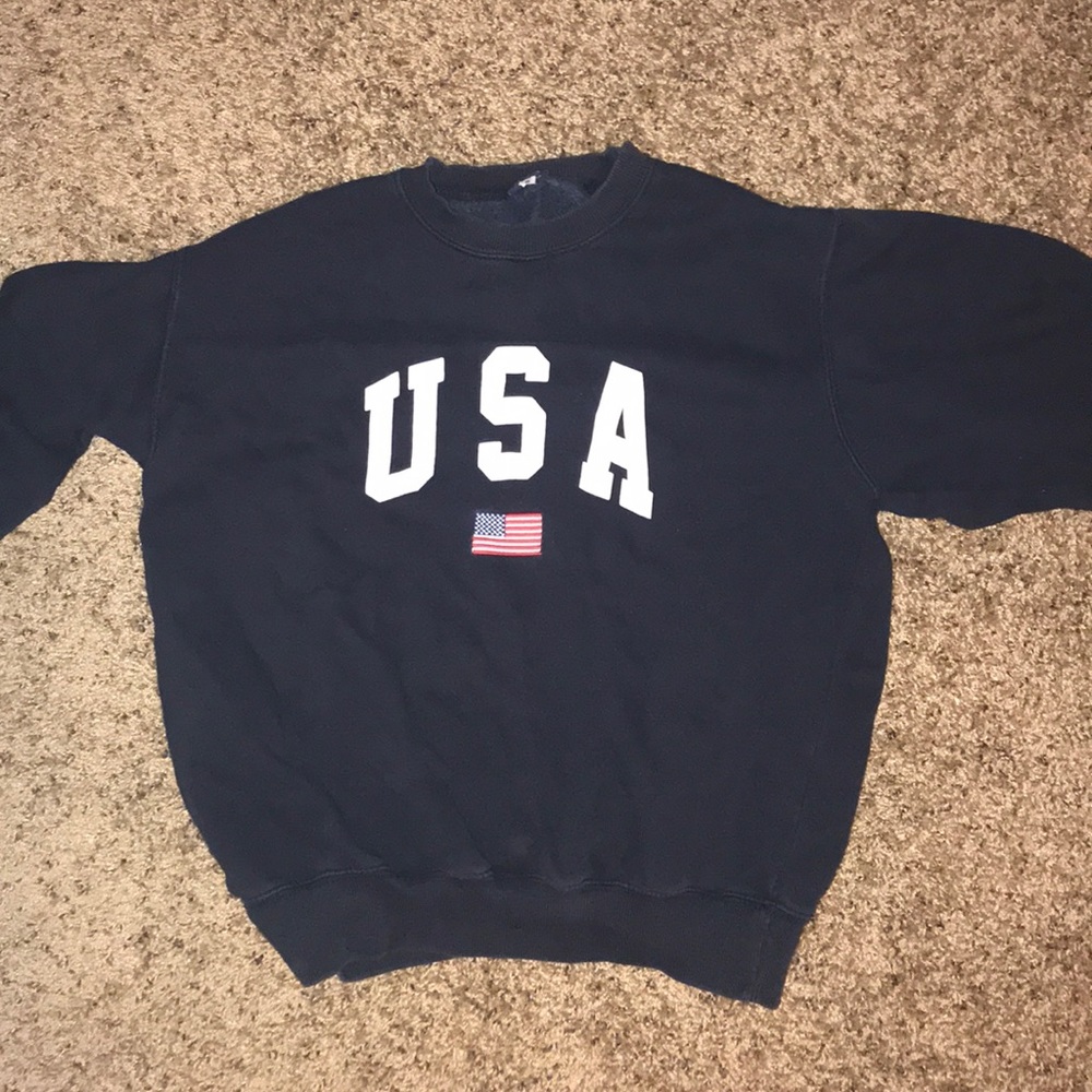 USA navy blue brandy Melville sweatshirt